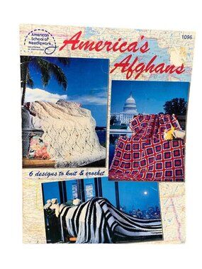 America's Afghans By Jean Leinhauser Knit & Crochet Pattern Book